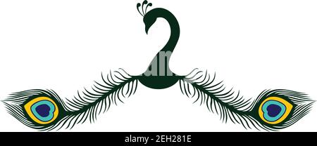 abstract peacock hanger luxury fashion icon vector concept design Stock Vector