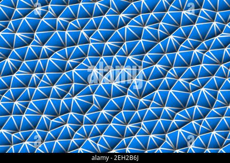 Polygonal blue and white mosaic background. Abstract low poly vector illustration. Triangular pattern in halftone style. Template geometric business Stock Vector