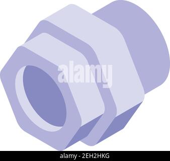 Fitting pipe icon. Isometric of fitting pipe vector icon for web design isolated on white background Stock Vector