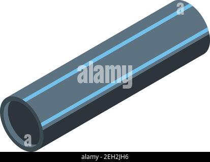 Orange sanitary pvc pipe isolated on white background isometric view ...