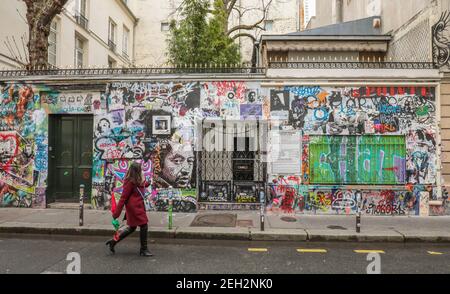 SERGE GAINSBOURG'S HOUSE TRANSFORMED INTO A MUSEUM DEDICATED TO THE SINGER IN 2021 Stock Photo