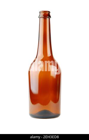 Empty wine bottle isolated on a white background Stock Photo
