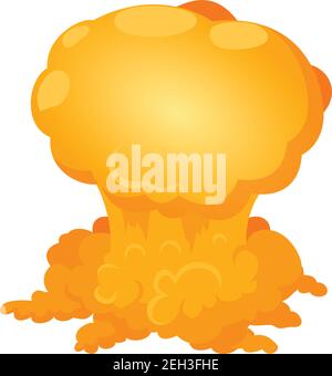 Atomic explosion icon. Isometric illustration of atomic explosion vector icon for web Stock Vector