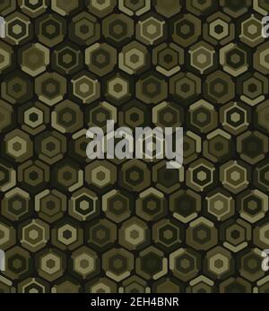 Honeycomb inspired abstract geometric seamless pattern of hexagons Stock Vector