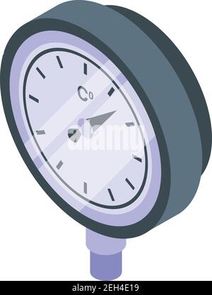 Water gauge icon. Isometric of water gauge vector icon for web design isolated on white background Stock Vector