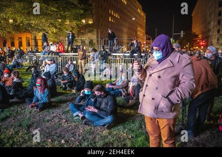 Election Night 2020 in Washington DC Stock Photo