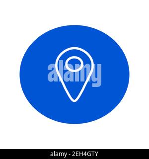check in location map pointer icon. GPS location symbol Stock Photo