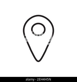 check in location map pointer icon. GPS location symbol Stock Photo