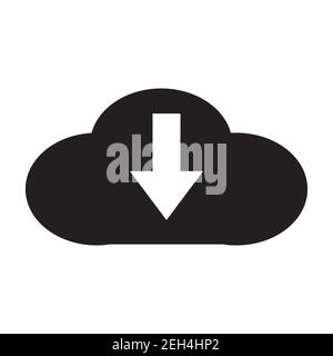 cloud Download icon. Business computer communication concept Stock Photo