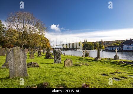 Graveyard in Marlow along the River Thames, England