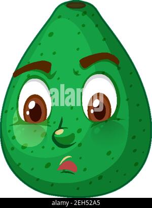 Pomelo cartoon character with facial expression illustration Stock Vector