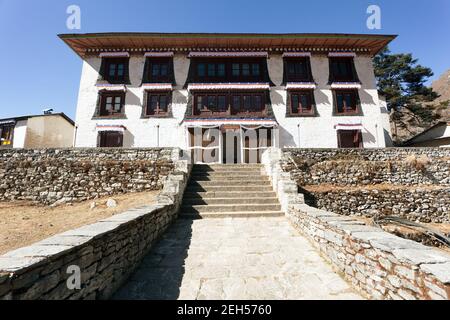 Tengboche Monastery, the best monastery in Khumbu valley, trek to Everest base camp, Sagarmatha national park, Nepal Stock Photo