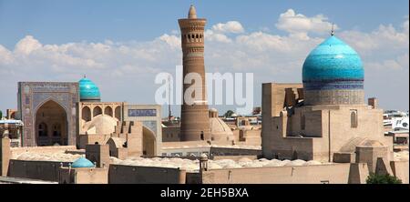 Panoramic view of bukhara from Ark - Uzbekistan Stock Photo