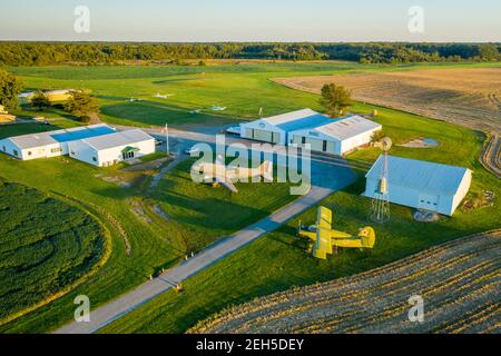 Aerial view of Massey Airport, Massey, MD Stock Photo