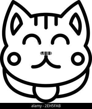 Black isolated design cat, icon vector. Illustration background