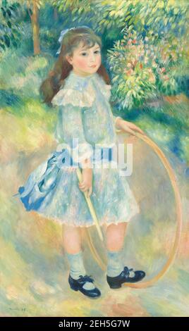 Girl with a Hoop, 1885. Stock Photo