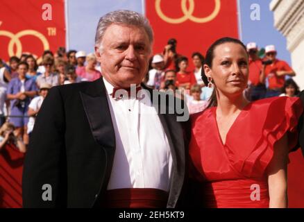 Rod Steiger and wife Paula Ellis attend 60th Annual Academy Awards on April 11, 1988 at the Shrine Auditorium in Los Angeles, California. Credit: Ralph Dominguez/MediaPunch Stock Photo