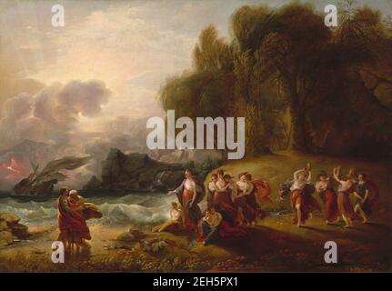 Telemachus and Calypso, c. 1809. Stock Photo