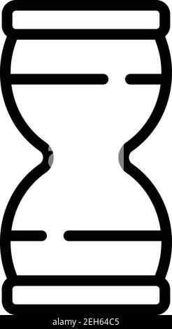 Experience hourglass icon. Outline experience hourglass vector icon for web design isolated on white background Stock Vector