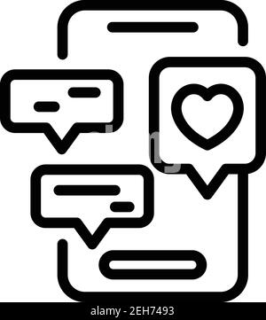 Smartphone interaction icon. Outline smartphone interaction vector icon for web design isolated on white background Stock Vector