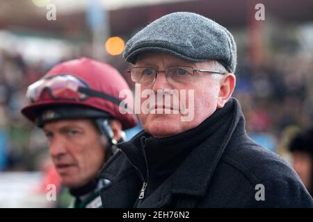 Horse Racing - Cheltenham Festival  - Cheltenham Racecourse - 13/3/13  Jockey Richard Hughes (L) with trainer Mick Channon before the Sgt Reckless in the 17.15 Weatherbys Champion Bumper Race  Mandatory Credit: Action Images / Julian Herbert  Livepic