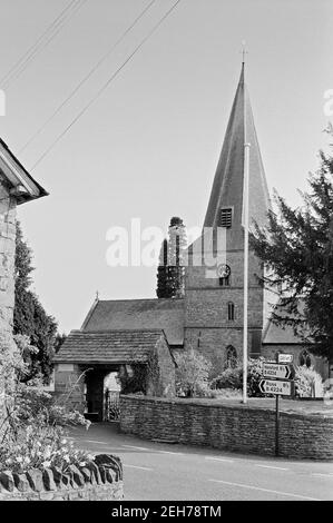 Fownhope Village in Herefordshire with Church steeple showing between ...