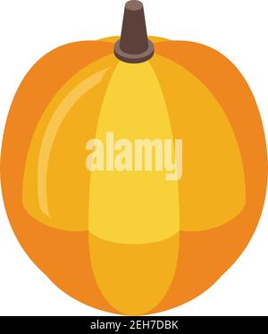 Ripe pumpkin icon. Isometric of ripe pumpkin vector icon for web design isolated on white background Stock Vector