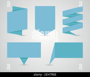 Text Boxes With Realistic Shadows Stock Vector