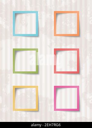 Vector Text Boxes Vintage Texture Cream Background 1 Stock Vector