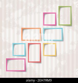 Vector Text Boxes Vintage Texture Cream Background 2 Stock Vector