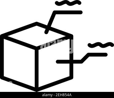 Cube project interaction icon. Outline cube project interaction vector icon for web design isolated on white background Stock Vector