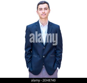 Arabic businessman puts his hands in his pocket Stock Photo