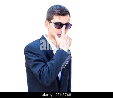 Arabic businessman wearing sunglasses in a very attractive way Stock Photo
