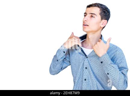 Young arabic guy in hot weather Stock Photo