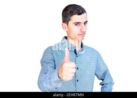 Arabic young guy feeling happy Stock Photo