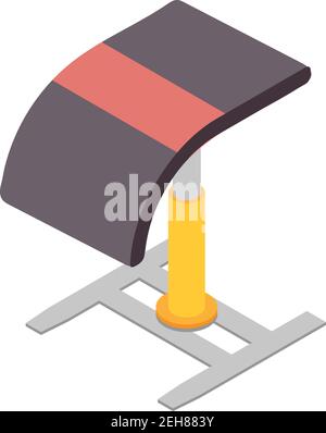 Gymnastics equipment icon. Isometric of gymnastics equipment vector icon for web design isolated on white background Stock Vector