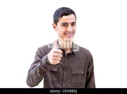 Happy successful Arabic muslim man Stock Photo