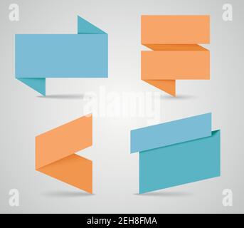 Text Boxes With Realistic Vector Shadows 1 Stock Vector