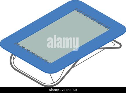 Gymnastics trampoline icon. Isometric of gymnastics trampoline vector icon for web design isolated on white background Stock Vector