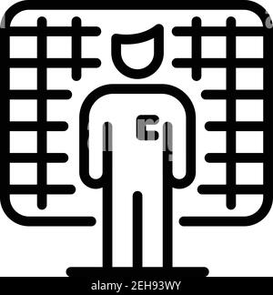 Vr interaction icon. Outline vr interaction vector icon for web design isolated on white background Stock Vector
