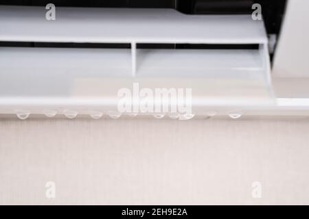 Leaky Air Conditioner At Home On Wall Stock Photo - Alamy