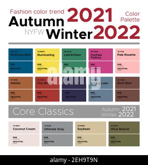 Color palette autumn winter 2021-2022 RGB 2646152 Vector Art at