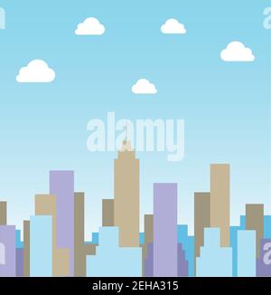 Silhouette of the cityscape vector illustration background Stock Vector