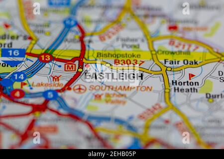 Eastleigh Postcode Eastleigh Shown on a geography map or road map Stock Photo - Alamy