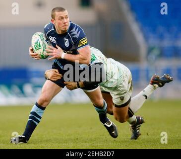 Rugby Union - Cardiff Blues v Northampton Saints 2010/11 Heineken European Cup Pool One  - Cardiff City Stadium  - 19/12/10  Cardiff Blues' Richie Rees (L) in action  Mandatory Credit: Action Images / James Benwell  Livepic