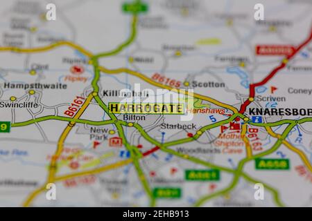 Harrogate street map Stock Photo - Alamy