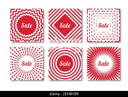 Set Sale Banner vector template design. Stock Vector