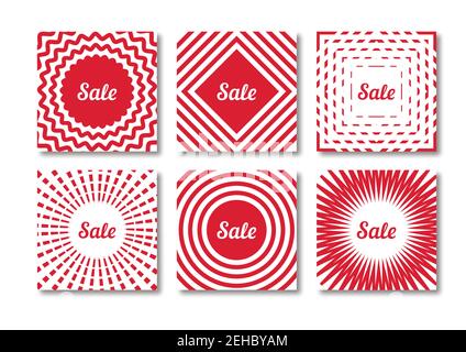Set Sale Banner vector template design. Stock Vector