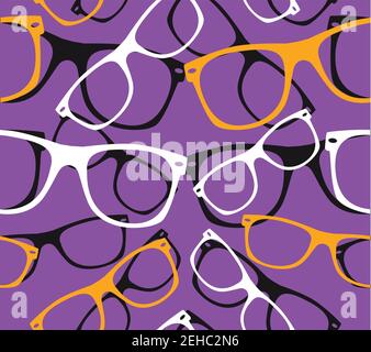 glasses seamless pattern retro hipster sunglasses. vector abstract background glasses seamless pattern retro hipster sunglasses. vector abstract backg Stock Vector
