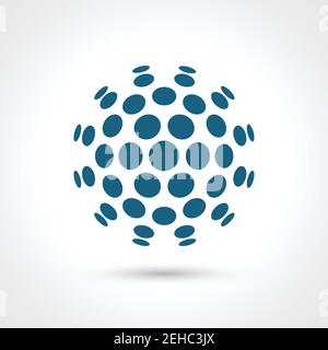 Abstract radial shape. Round elements. Stock Vector